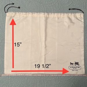 Coach handbag, drawstring satin dust covers, storage bag